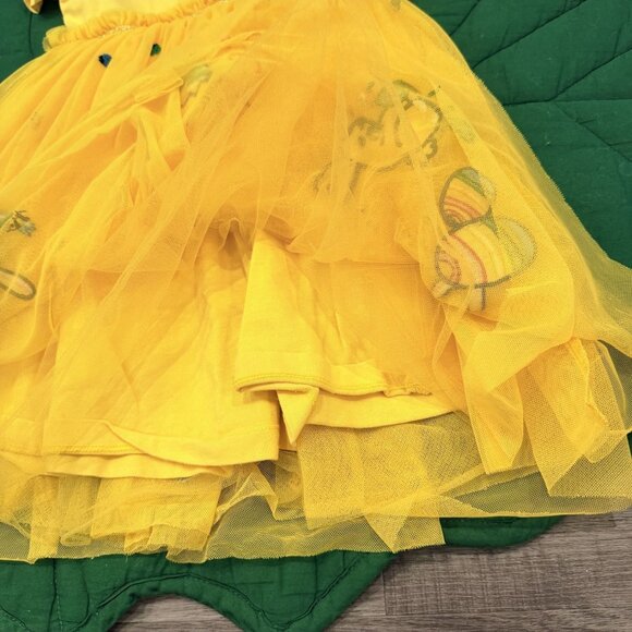 Hanna Andersson Girls 5 Yellow Easter Applique Tulle Tutu Dress - Picture 5 of 7